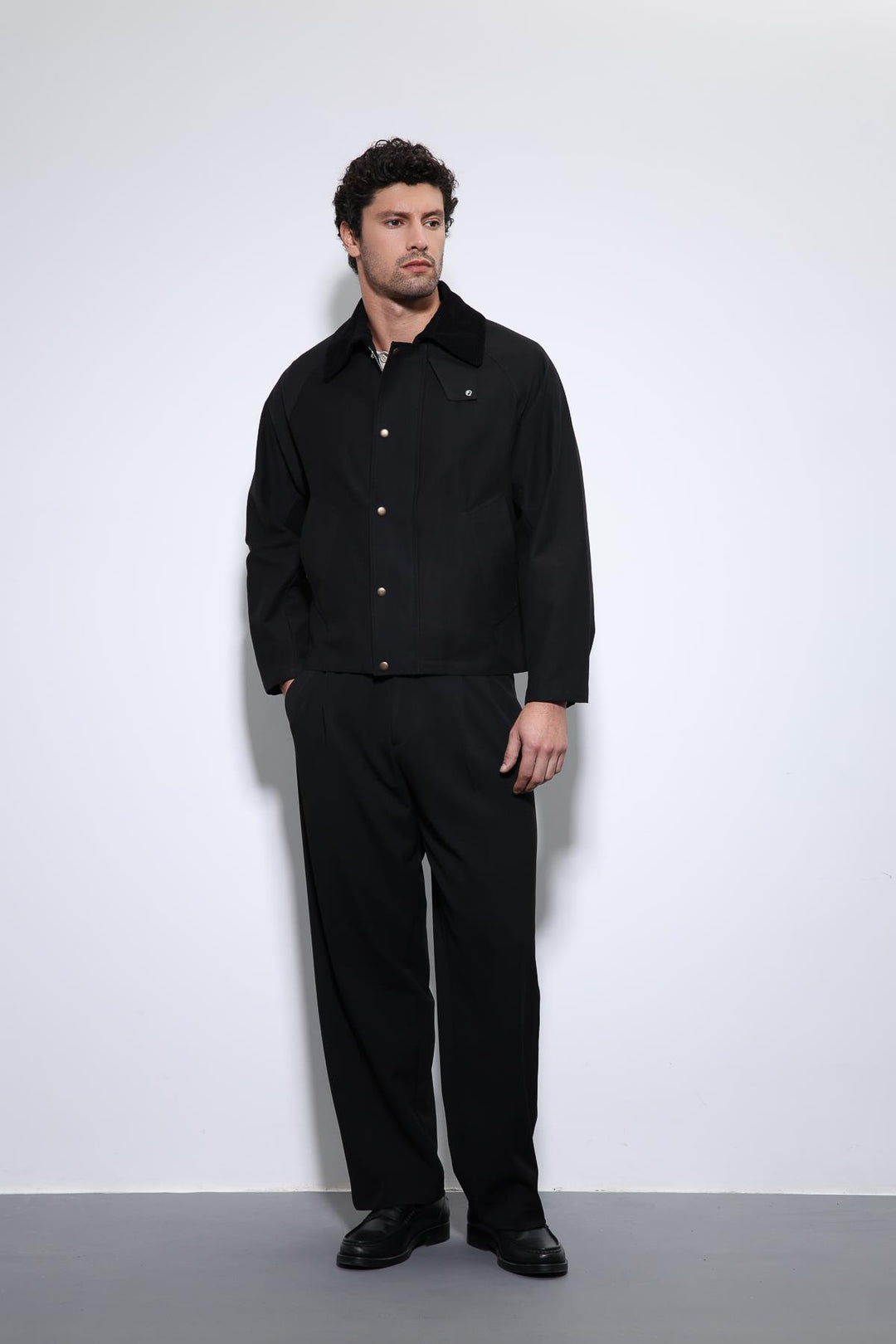 ANT Antioch Black Contrast Collar Men's Jacket - Beaumont