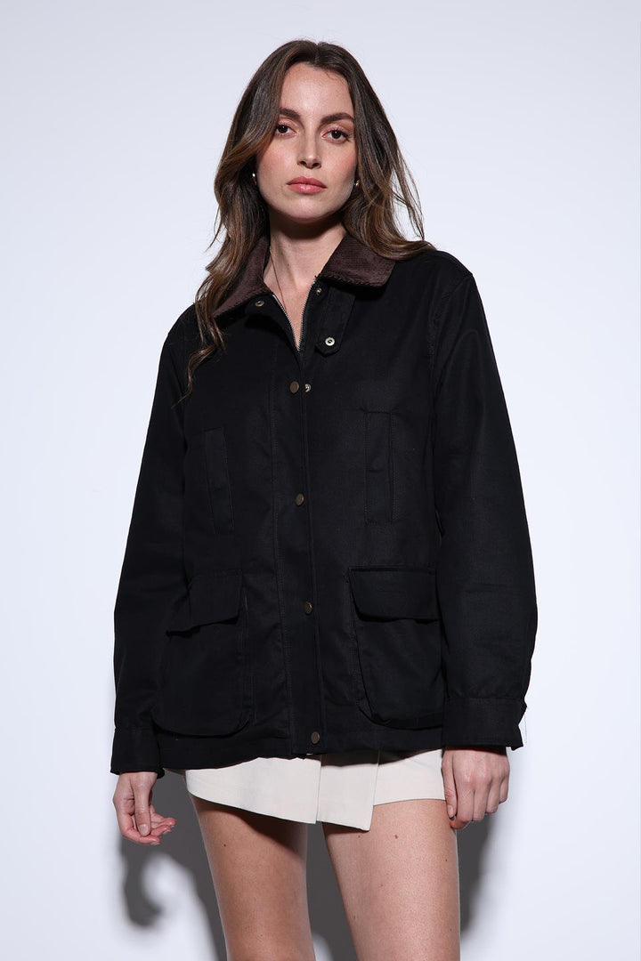 ANT Antioch Black Contrast Collar Women's Jacket - Ballarat