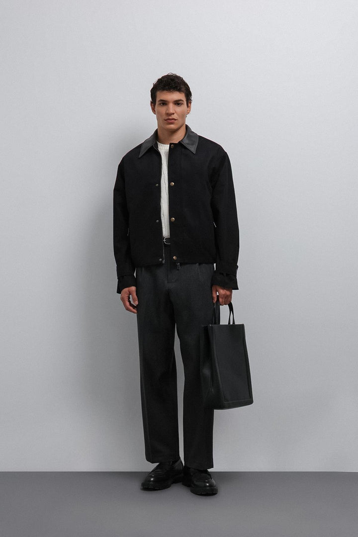 ANT Antioch Black Contrast Collar Technical Men's Coat - Orangetown