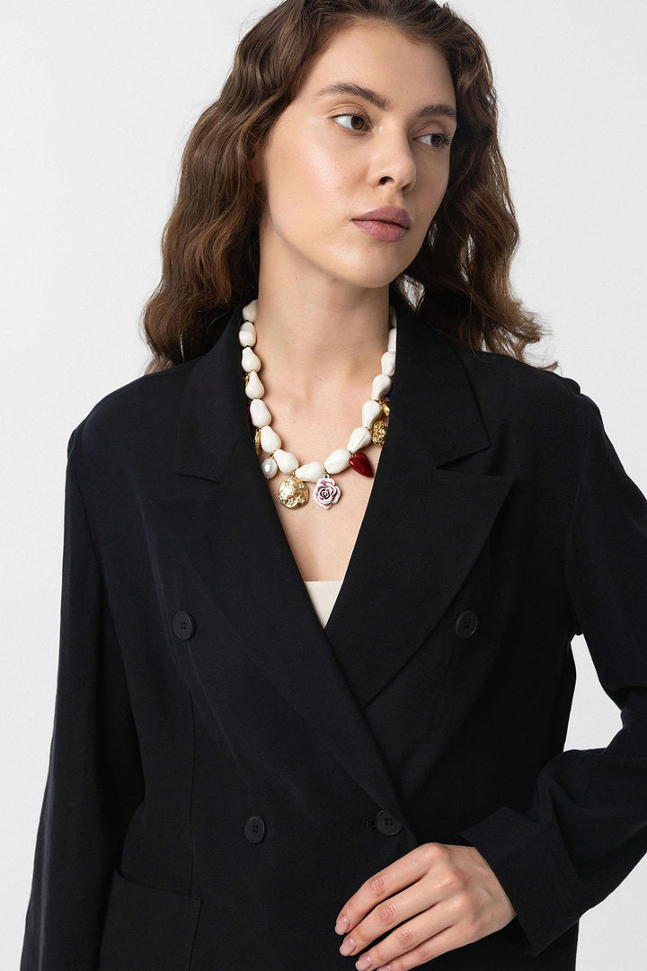 ANT Antioch Black Crossed Women's Blazer Jacket - Sydney