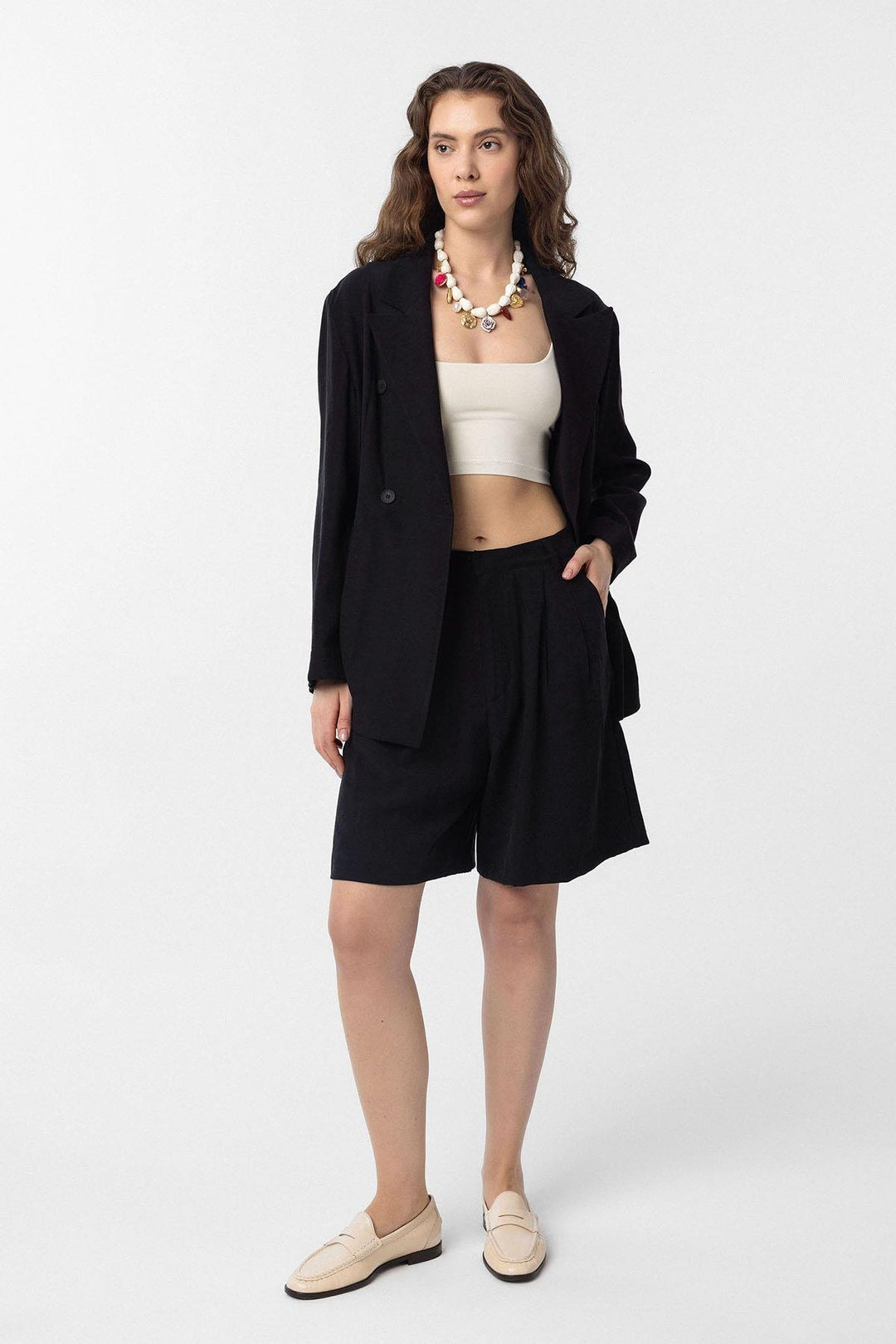 ANT Antioch Black Crossed Women's Blazer Jacket - Sydney