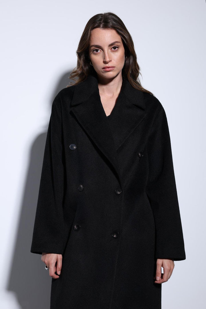 ANT Antioch Black Wrap Women's Coat - San Giuliano Milanese
