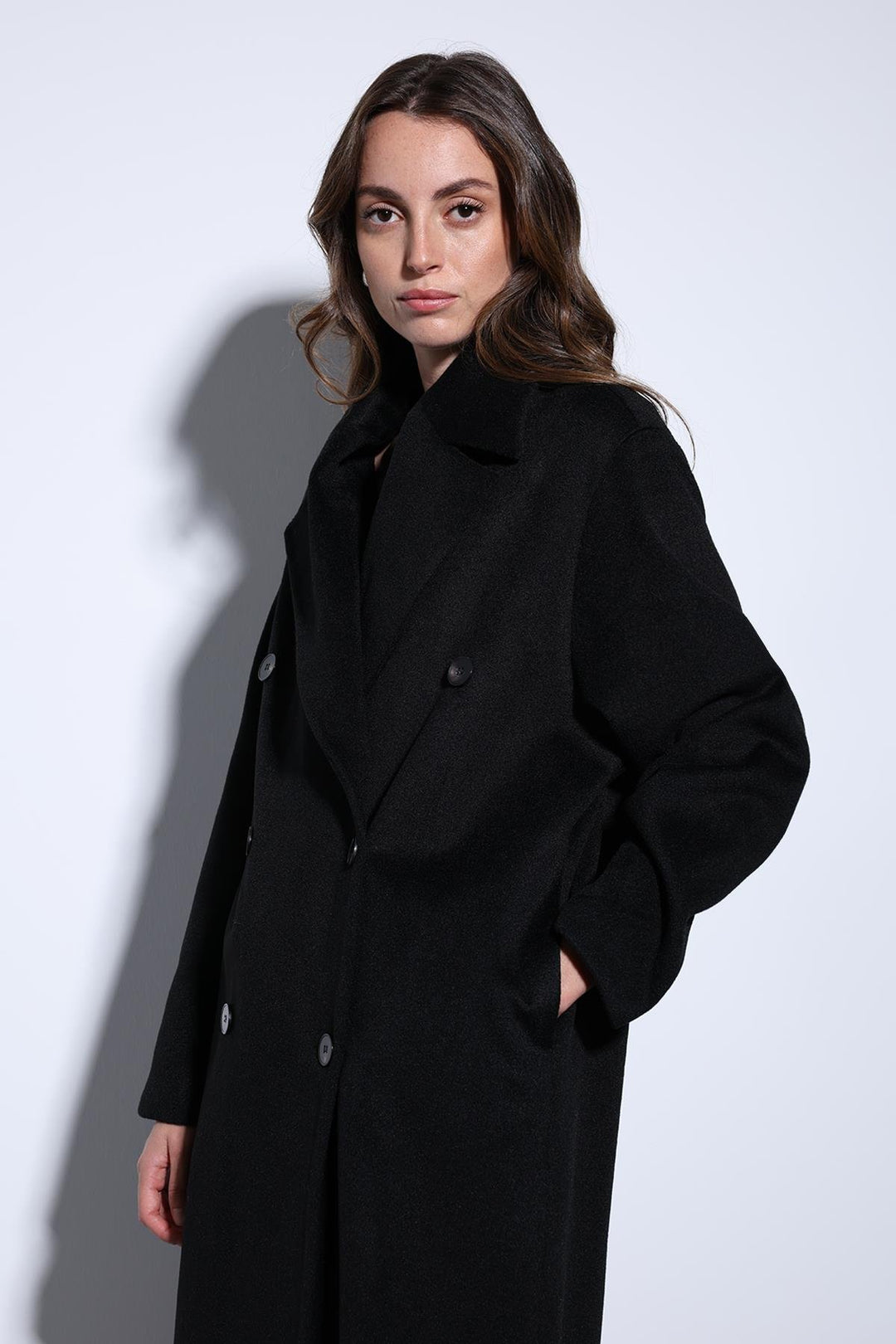 ANT Antioch Black Wrap Women's Coat - San Giuliano Milanese
