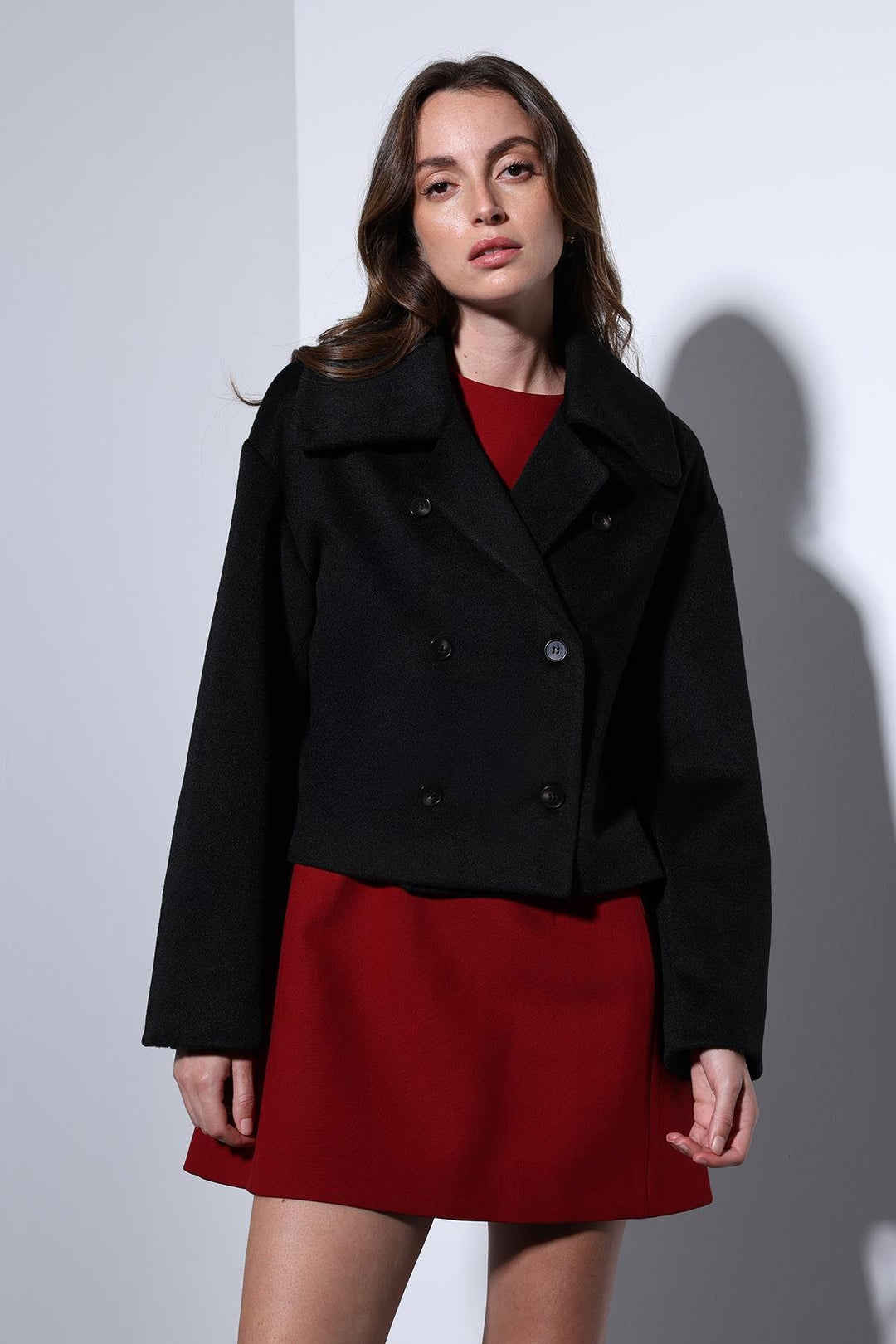 ANT Antioch Black Wrap Women's Short Coat - Montauban