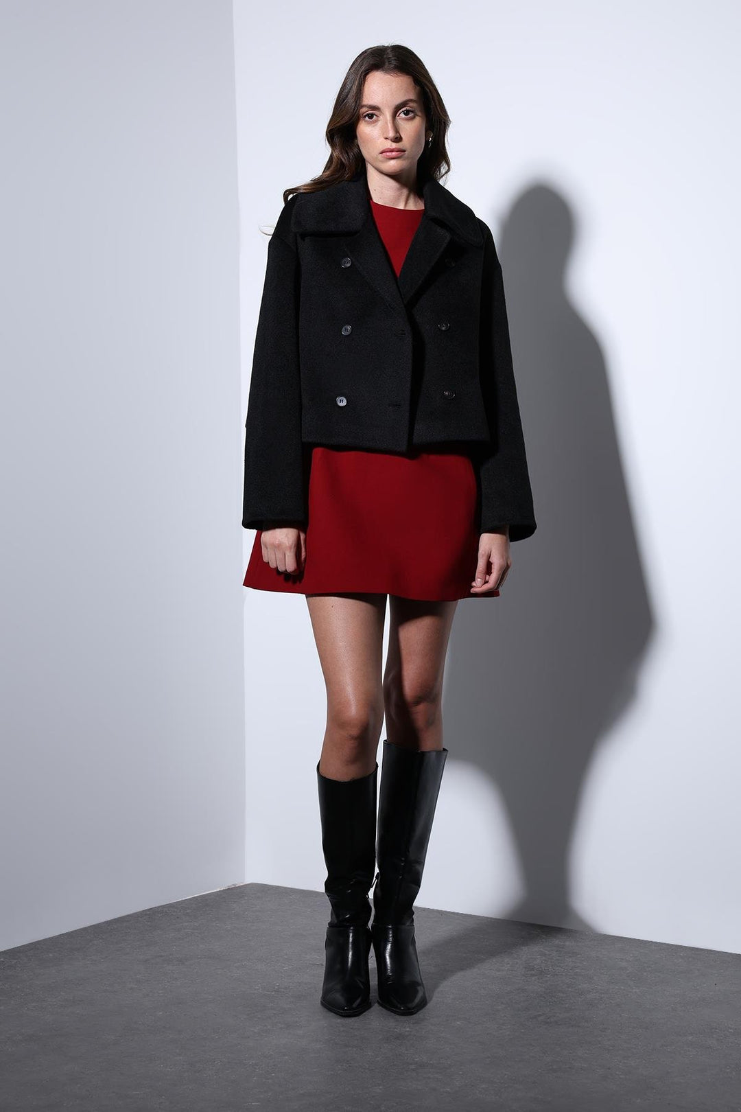 ANT Antioch Black Wrap Women's Short Coat - Montauban