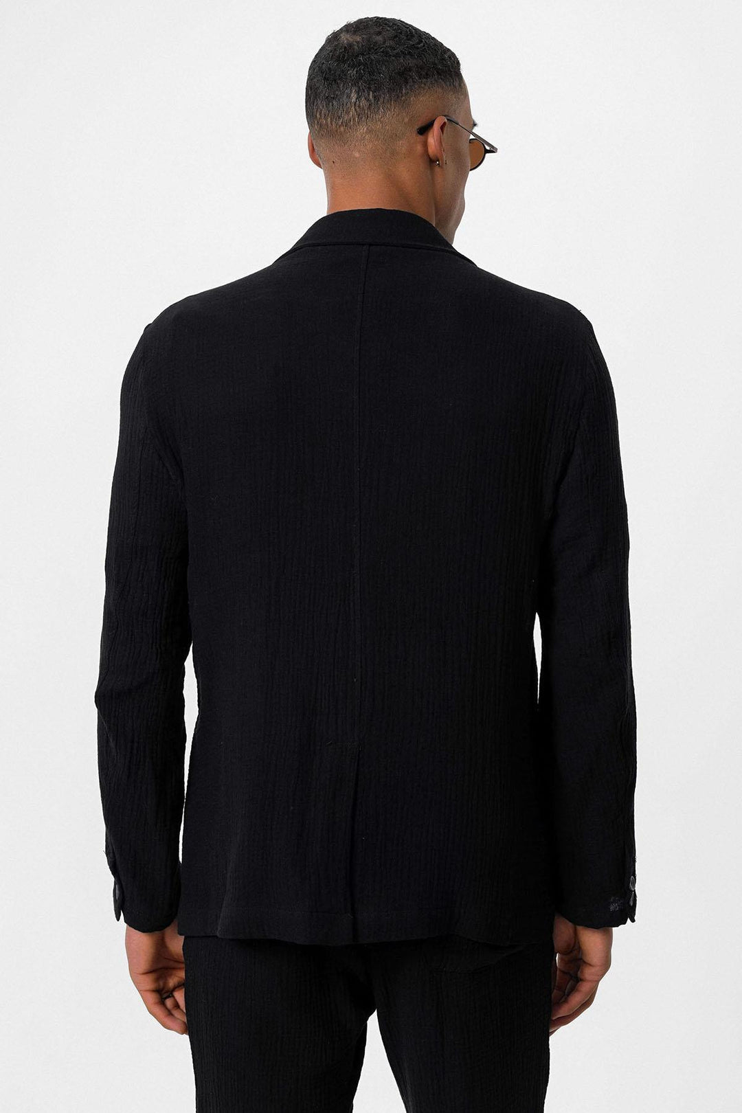 ANT Antioch Black Double Breasted Unlined Men's Blazer Jacket - Bristol