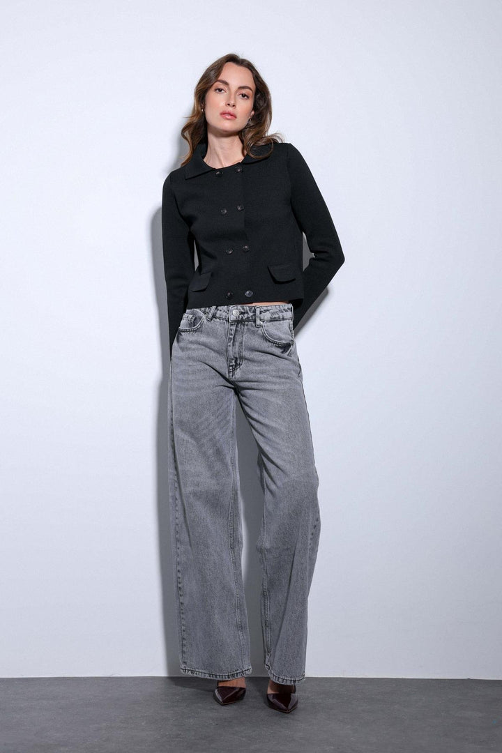 ANT Antioch Black Wrap Closure Women's Cardigan Sweater - Sioux Falls