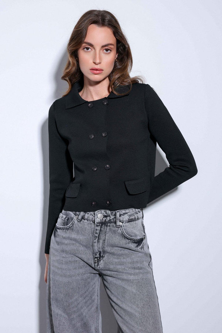 ANT Antioch Black Wrap Closure Women's Cardigan Sweater - Sioux Falls