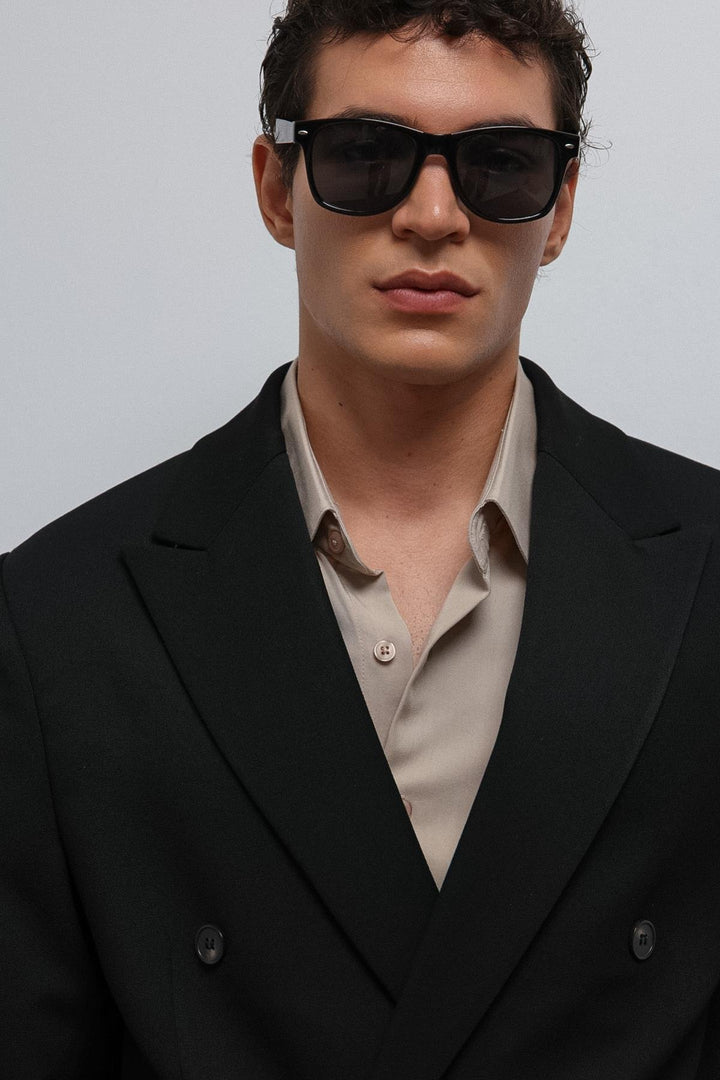 ANT Antioch Black Wrap Relax Crop Fit Blazer Jacket - Calumet City