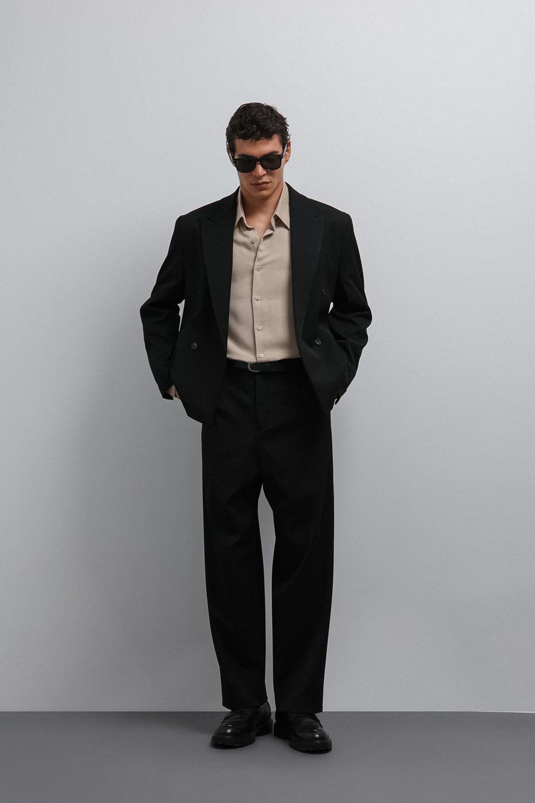 ANT Antioch Black Wrap Relax Crop Fit Blazer Jacket - San Juan Despí