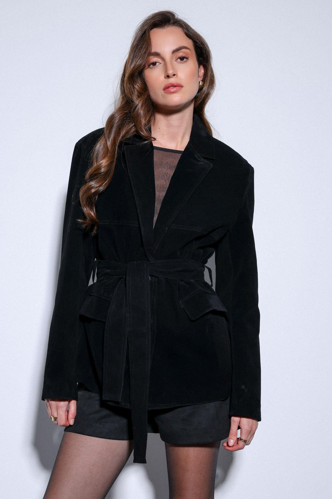 ANT Antioch Black Belted Suede Women's Jacket - Mississauga