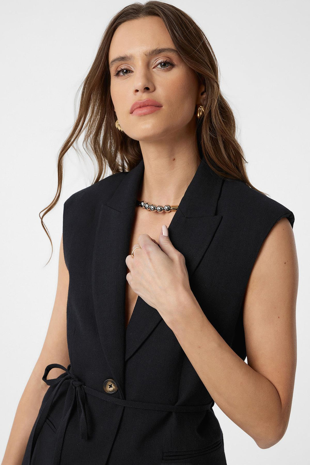 ANT Antioch Black Belted Women's Vest - Culver City