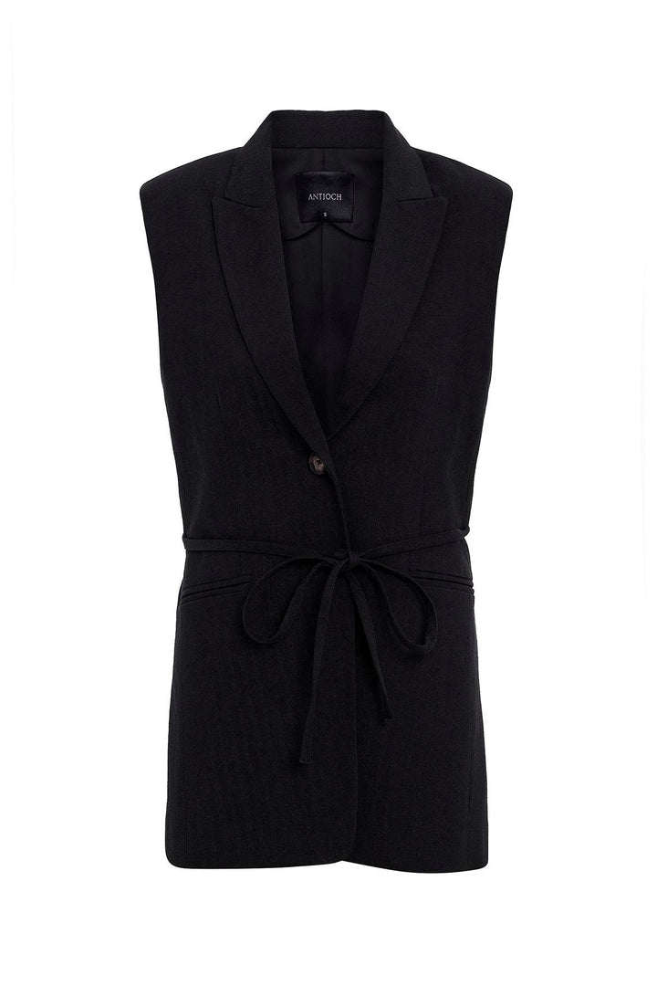 ANT Antioch Black Belted Women's Vest - Culver City