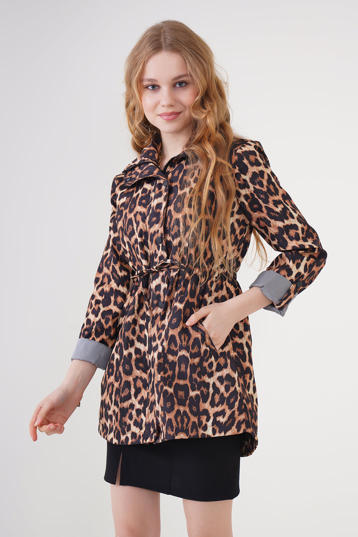 BGD Women Elasticated Waist Trenchcoat - Black - Altrincham