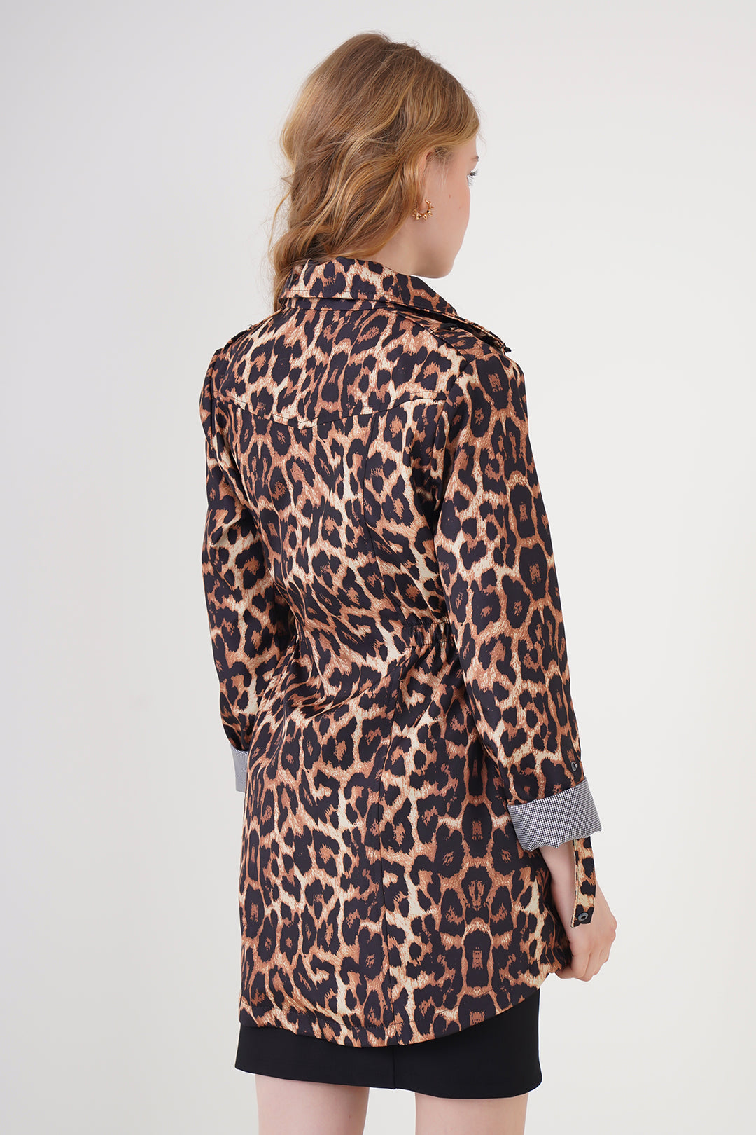 BGD Women Elasticated Waist Trenchcoat - Black - Altrincham