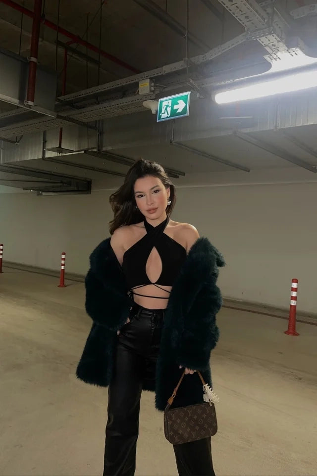 EYY Women Black Lina Crop Top - Torre Annunziata