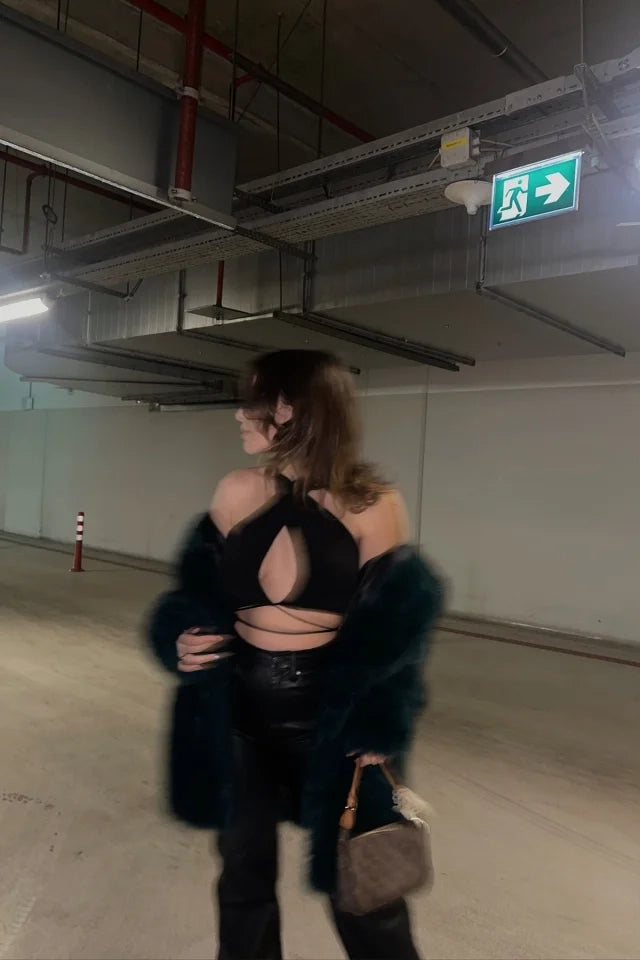 EYY Women Black Lina Crop Top - Torre Annunziata