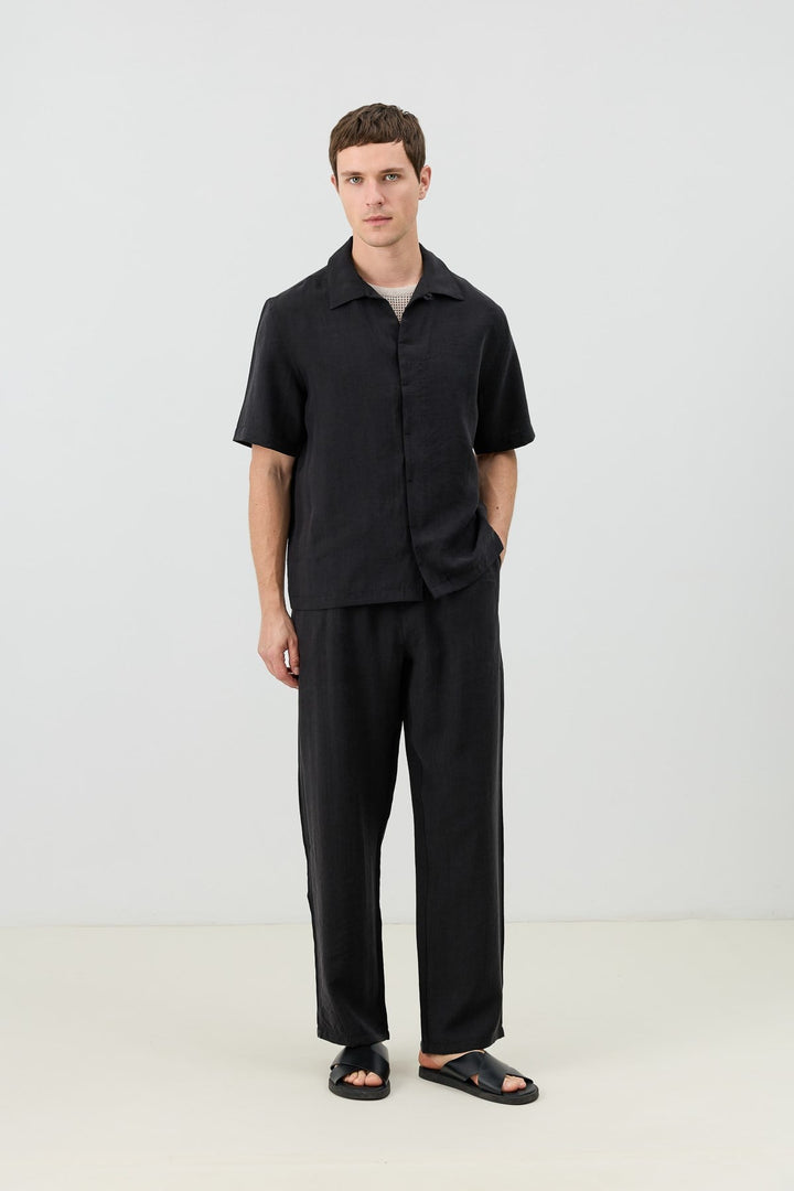ANT Men's Shirt with Lyocell Blend and Hidden Buttons - Andover