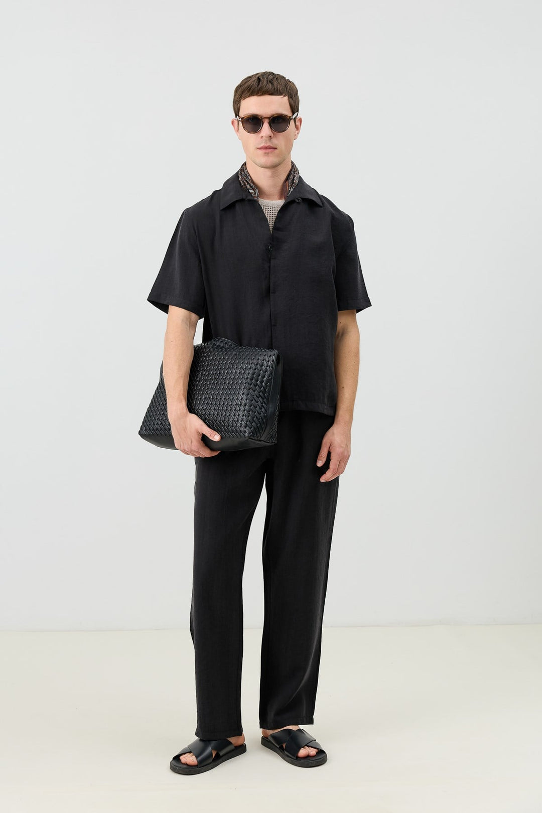 ANT Men's Shirt with Lyocell Blend and Hidden Buttons - Andover