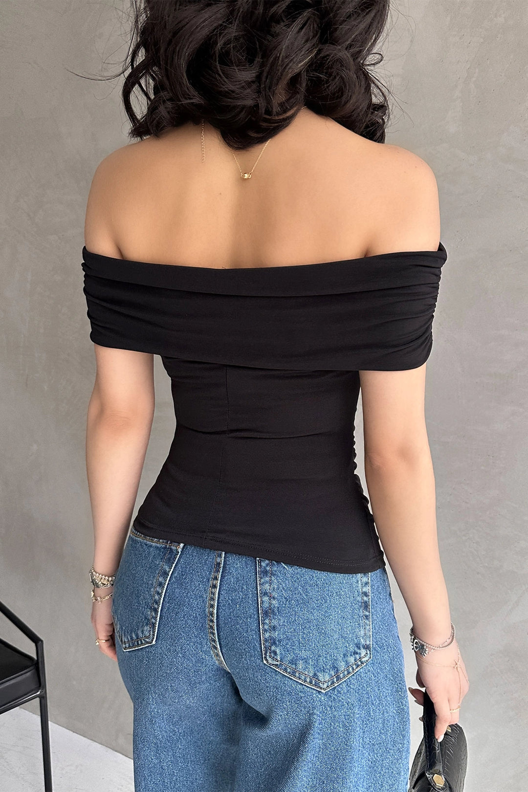 Black Madonna Collar Buzzy Blouse BCDF-252158 - Charlotte