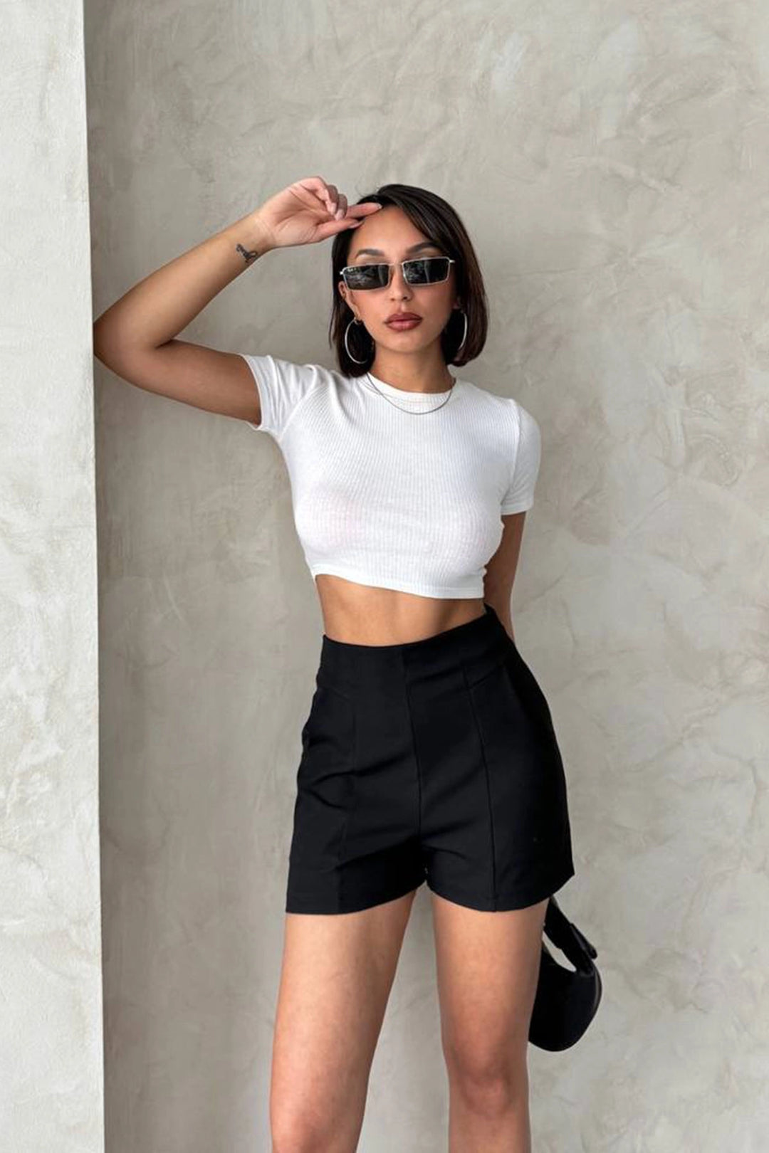 Black Mini Fit Woven Shorts BCHN-2525312 - Temecula