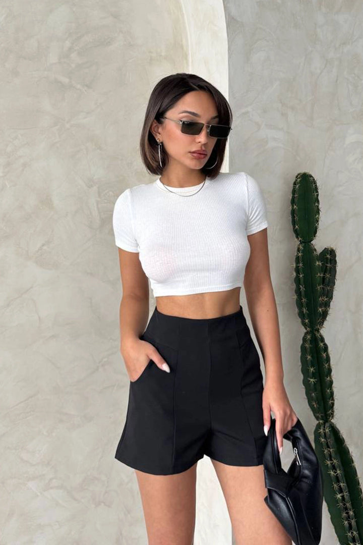 Black Mini Fit Woven Shorts BCHN-2525312 - Temecula