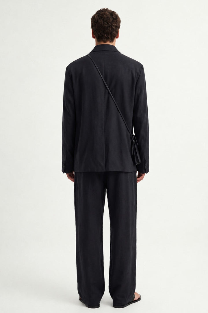 ANT Antioch Siyah Modal Karışımlı Relaxed Blazer Ceket - O Fallon