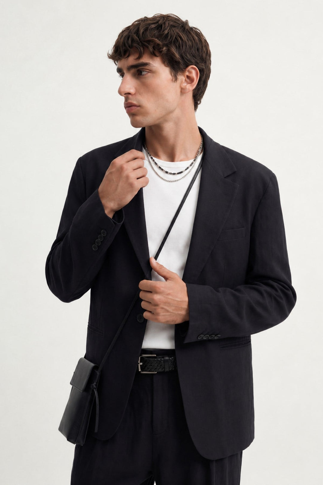 ANT Antioch Siyah Modal Karışımlı Relaxed Blazer Ceket - O Fallon