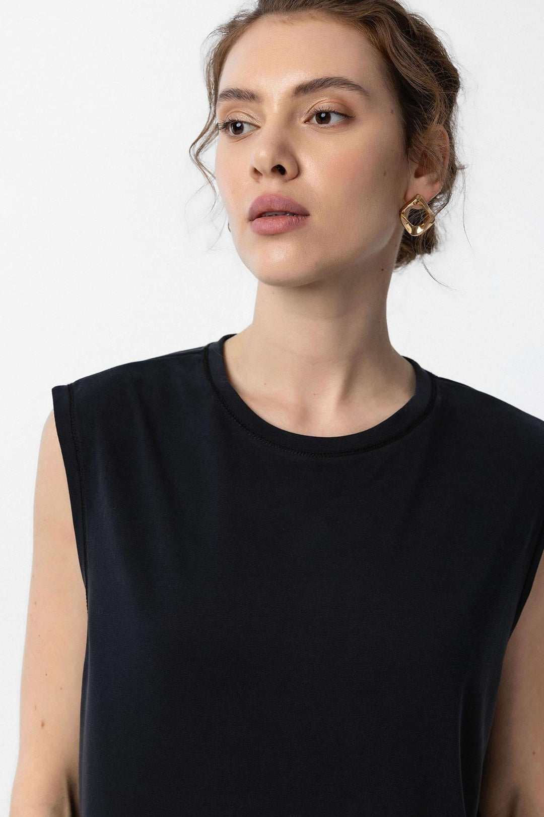 ANT Antioch Black Modal Fabric Women's T-Shirt - Pleasanton