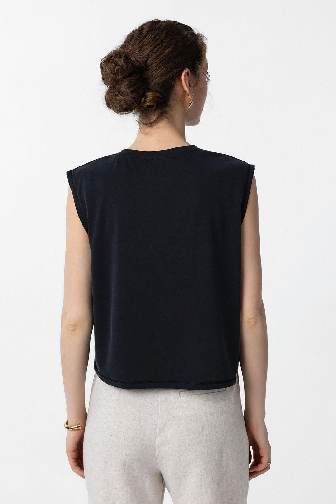 ANT Antioch Black Modal Fabric Women's T-Shirt - Pleasanton