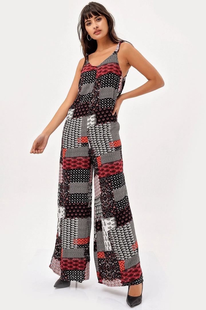 Black Modern Style Jumpsuit BCBSK-25700-H5012 - Oaxaca