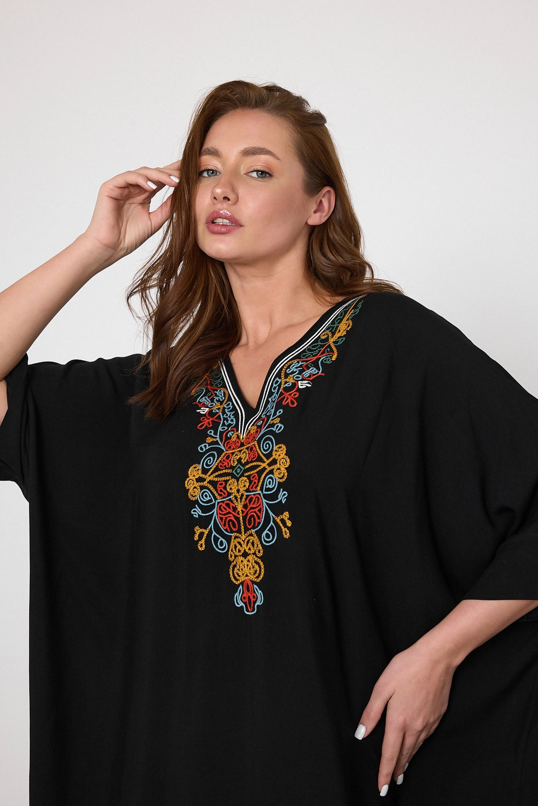 Maxi Boy Black Embroidered Woven Viscose Dress BCVL-25V047 - Beaumont