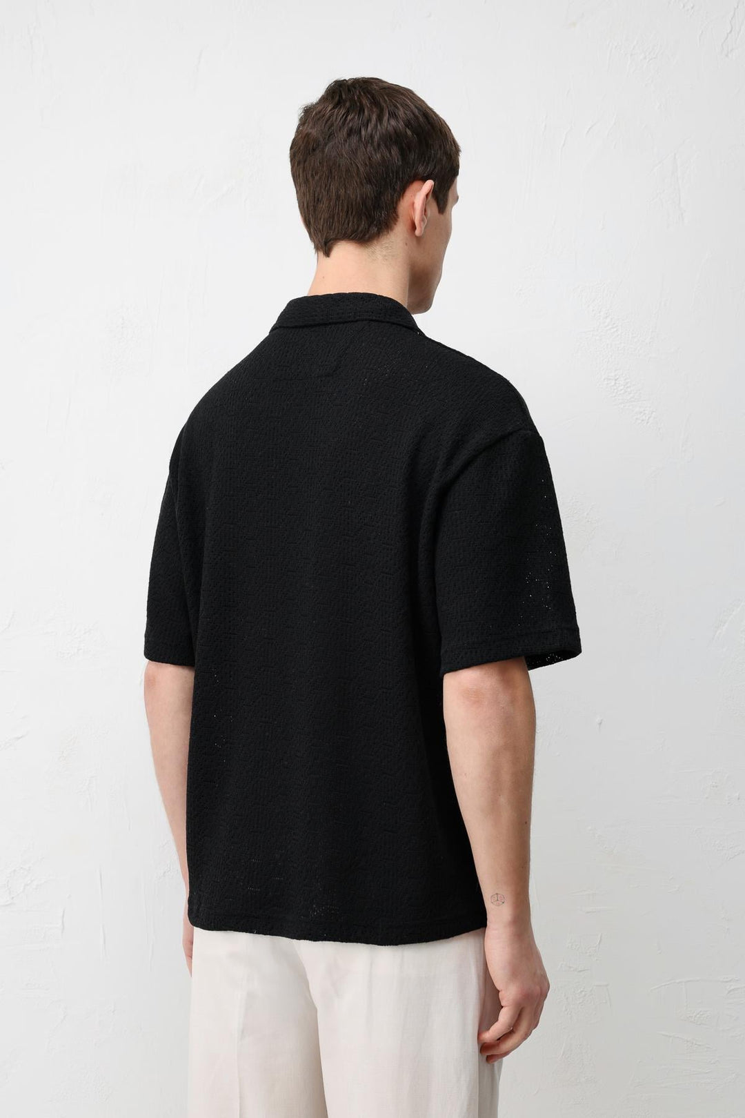 ANT Antioch Siyah Örgü Dokulu Erkek T-Shirt - Marysville