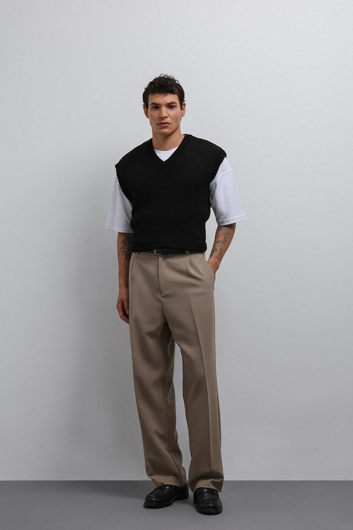 ANT Antioch Black Knitted Men's Sweater Vest - Sutton Coldfield