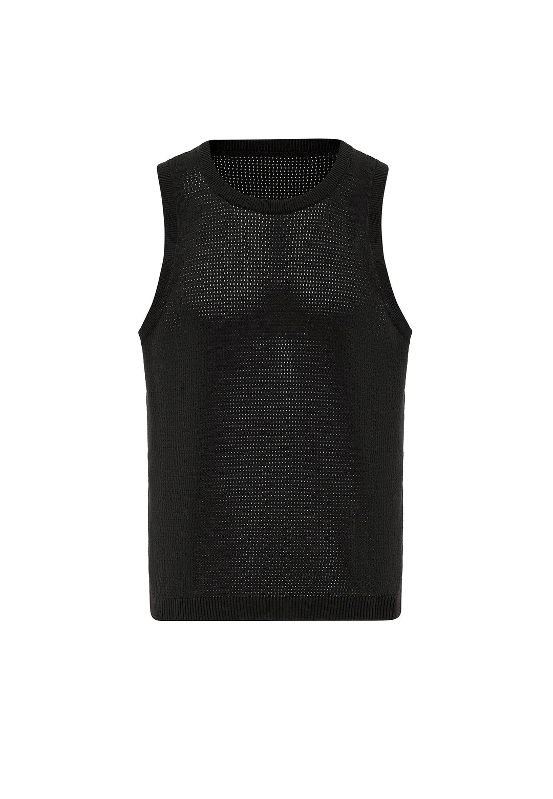 ANT Antioch Black Knitted Texture Men's Tank Top - Montpellier