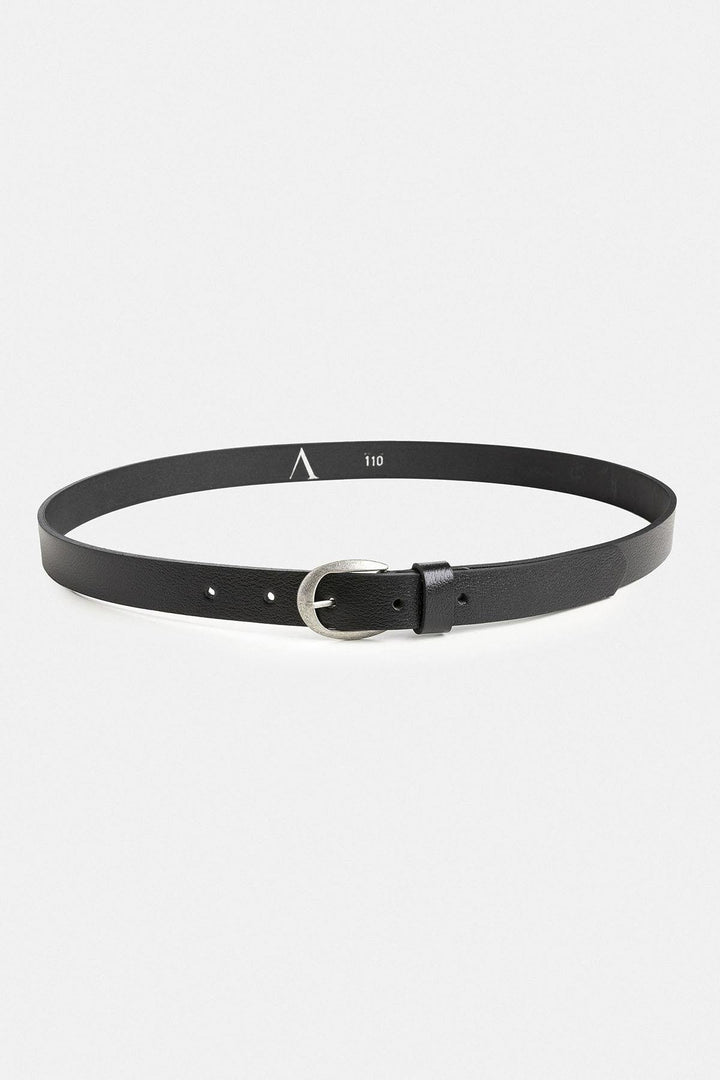 ANT Antioch Black Oval Buckle Men's Leather Belt - Bergkamen