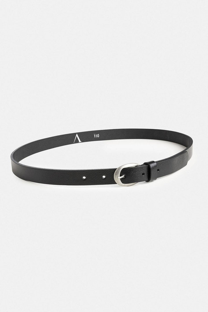 ANT Antioch Black Oval Buckle Men's Leather Belt - Bergkamen