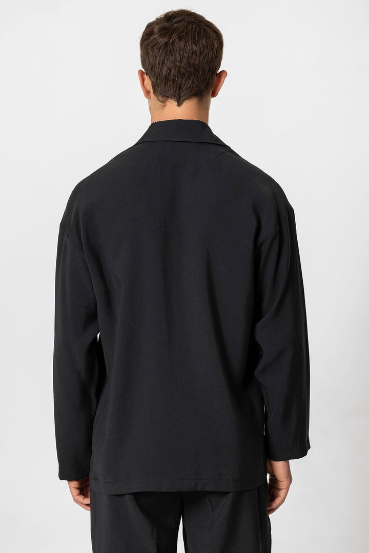 ANT Antioch Black Oversize Unlined Men's Blazer Jacket - Pavlohrad