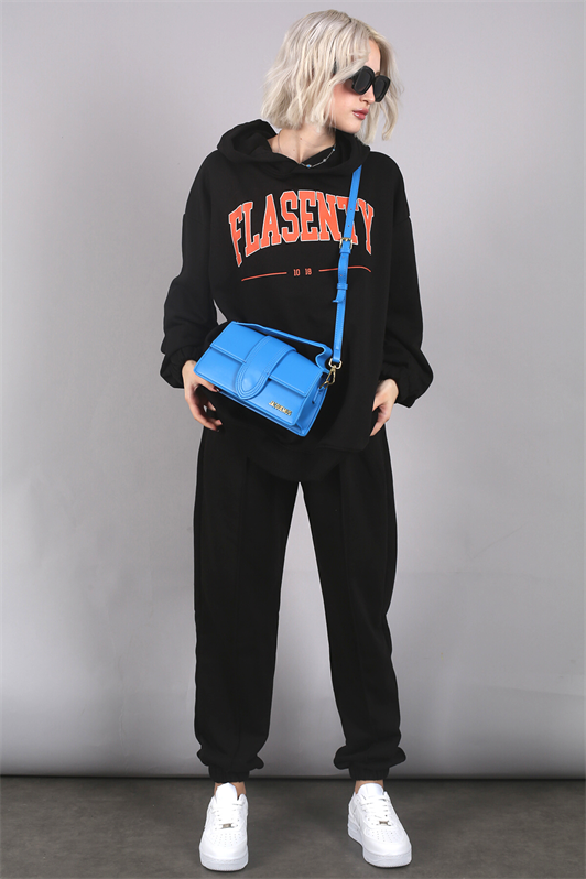 MDX Black Oversized Printed Tracksuit MG1561 - Strasbourg