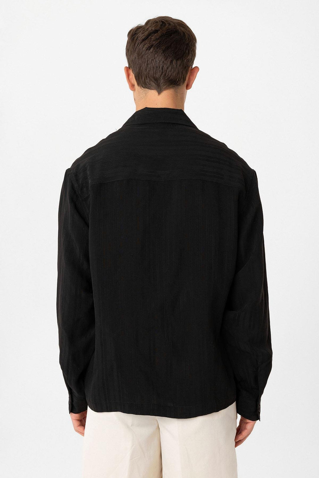 ANT Antioch Black Oversized Textured Men's Shirt - Heroica Nogales