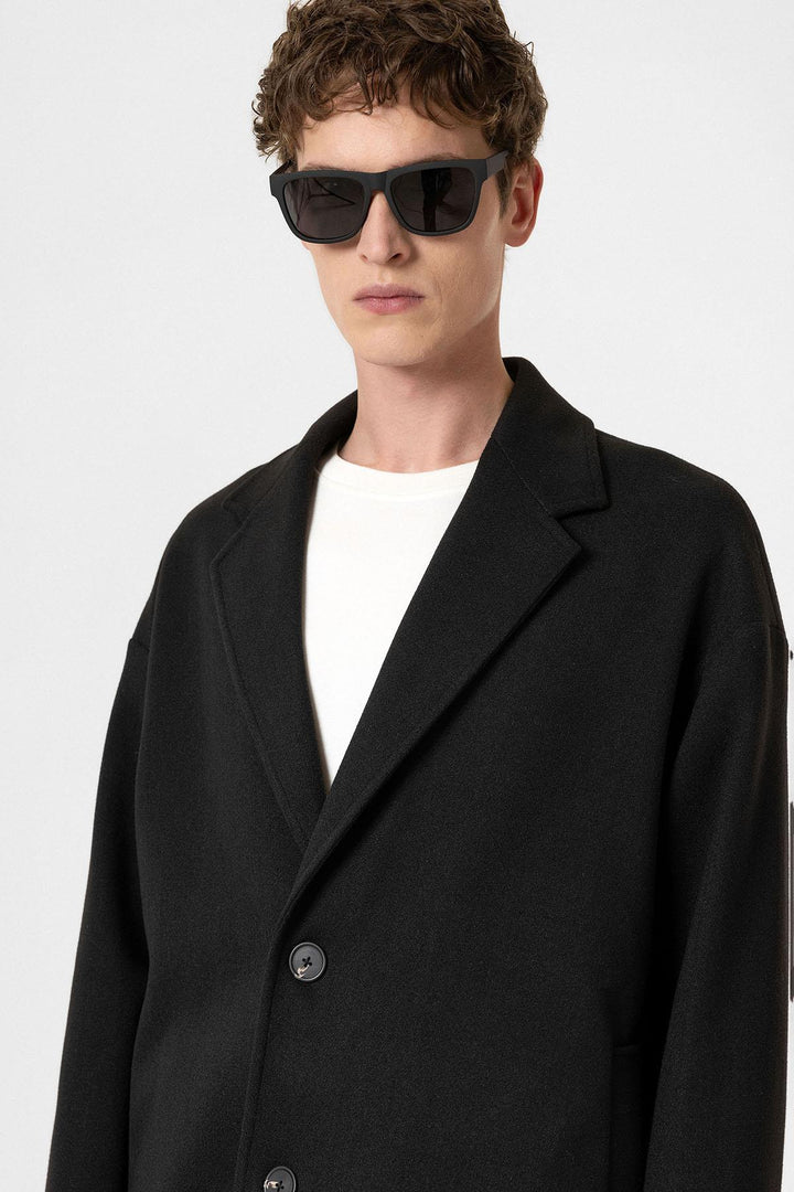 ANT Antioch Black Oversized Men's Coat - Dragash
