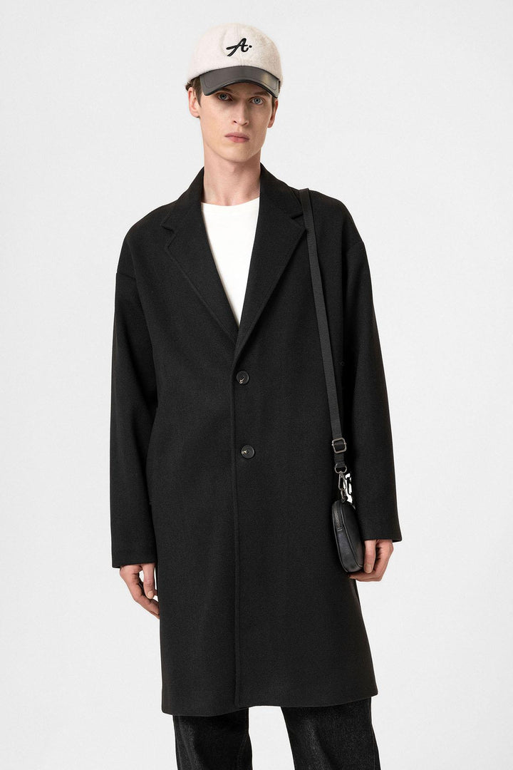 ANT Antioch Black Oversized Men's Coat - Dragash
