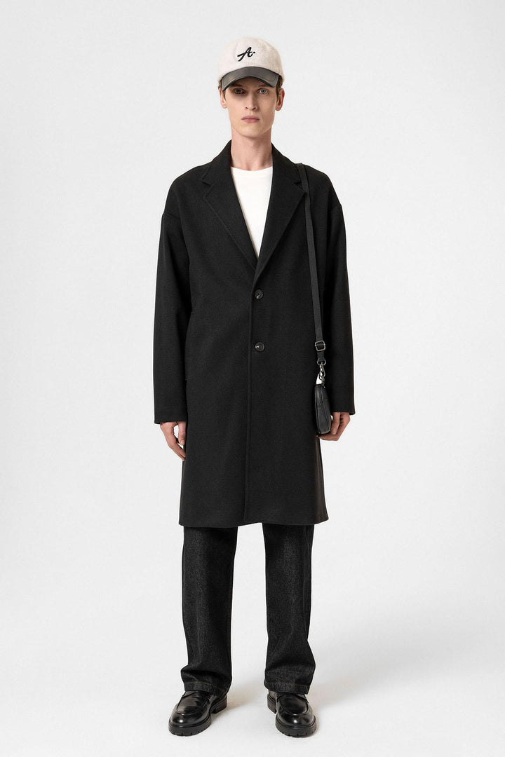ANT Antioch Black Oversized Men's Coat - Dragash