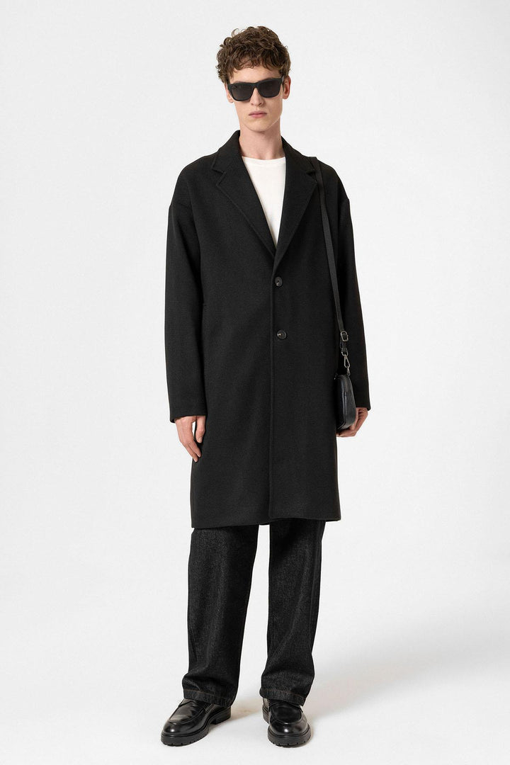 ANT Antioch Black Oversized Men's Coat - Dragash
