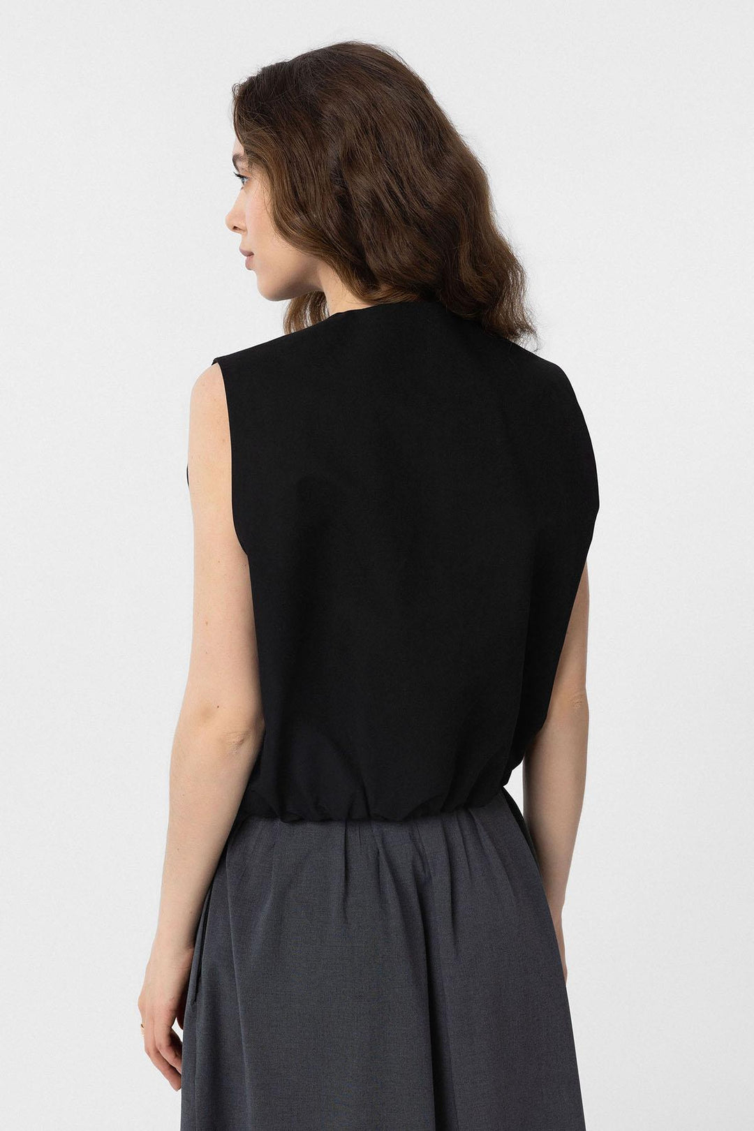 ANT Antioch Black Oversized Women's Vest - Deva