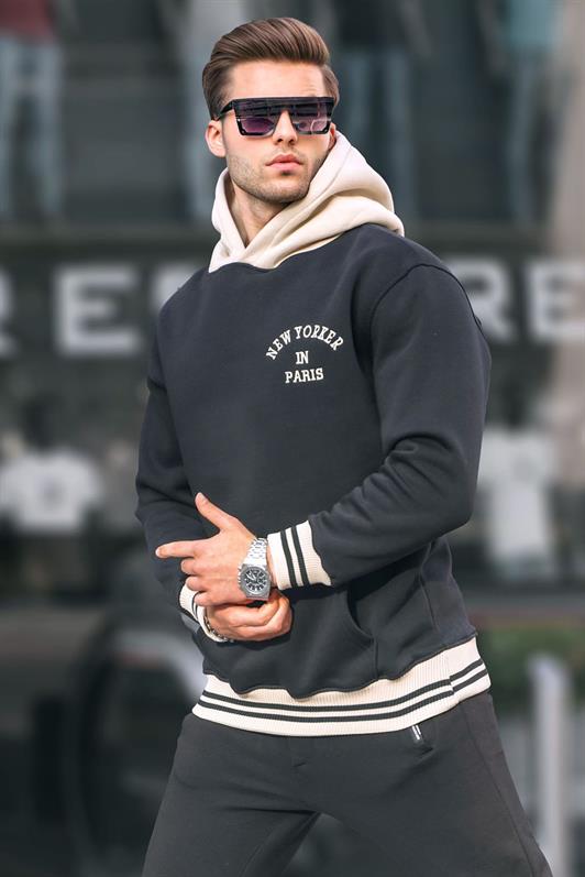 MDX Black Oversized Hooded Sweatshirt 6139 - Ilioúpoli