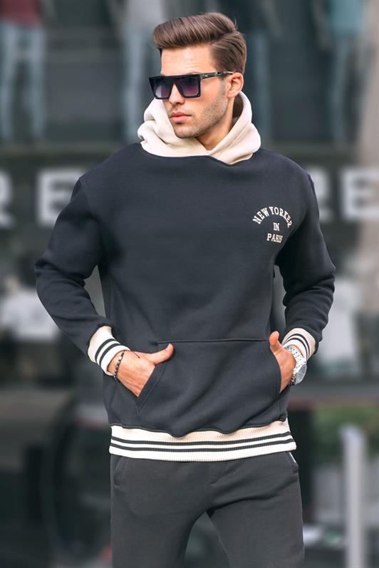 MDX Black Oversized Hooded Sweatshirt 6139 - Ilioúpoli
