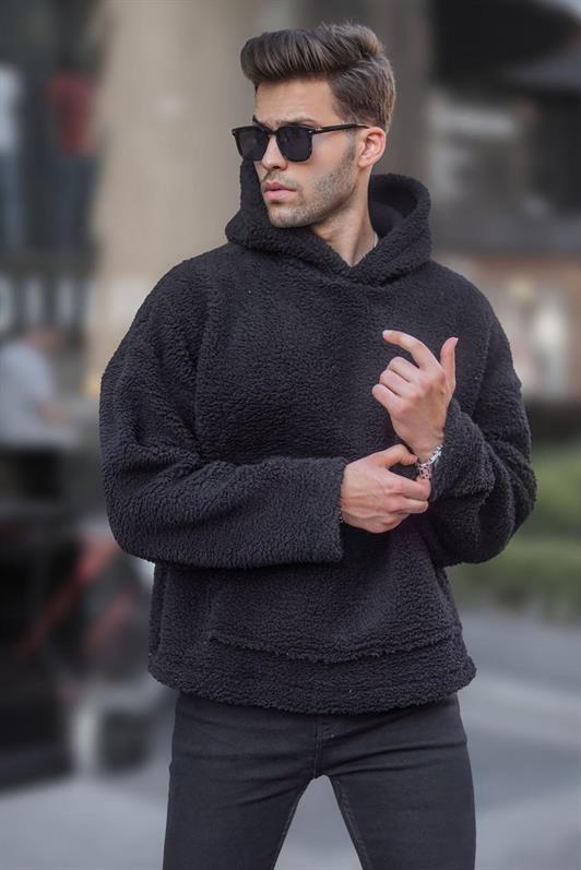 MDX Black Oversize Plush Men's Sweatshirt 6160 - Montélimar