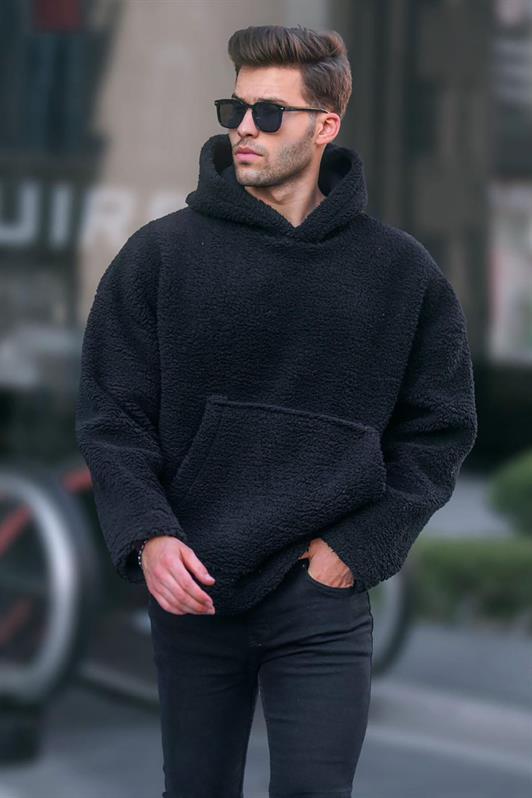 MDX Black Oversize Plush Men's Sweatshirt 6160 - Montélimar