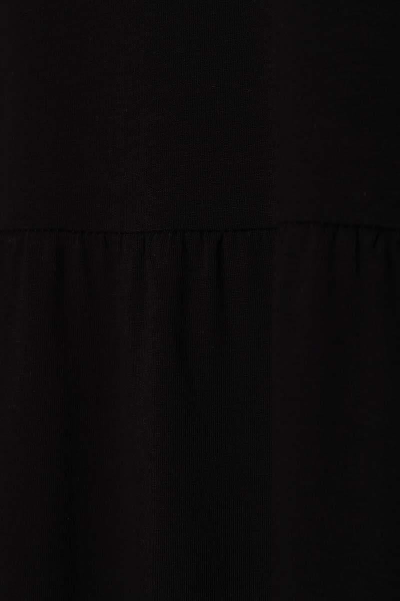 TLD Women Allday Black Cotton Frilled Pocketed Jersey Dress - Lissone